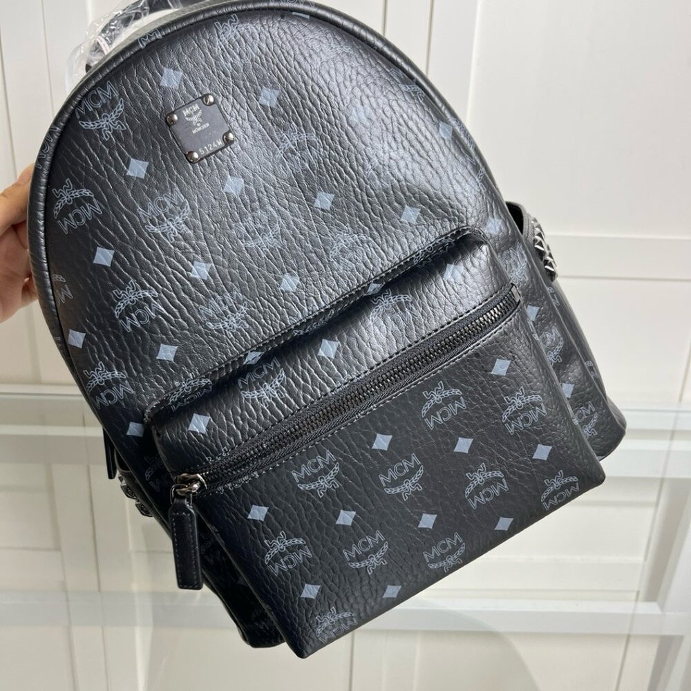MCM Blcak Backpacks bags size 21*27*10cm